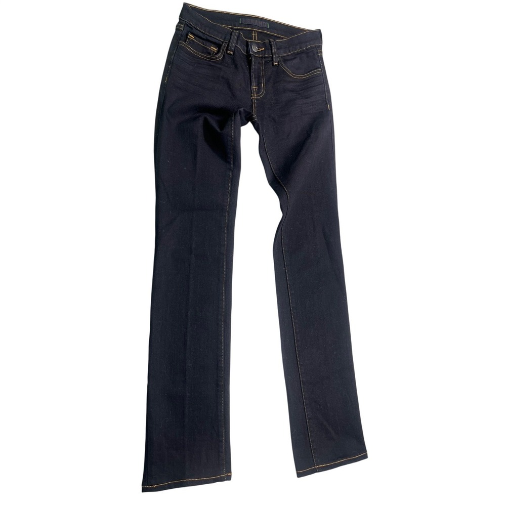 J Brand Jeans Womens 25 Black Bootcut Flare Dark Wash Stretch Denim Y2K